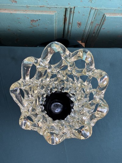 Lattice web design vaas op zwarte voet Afbeelding 3