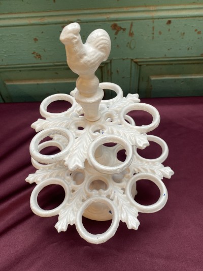 Brocante Eierstandaard Wit Afbeelding 2