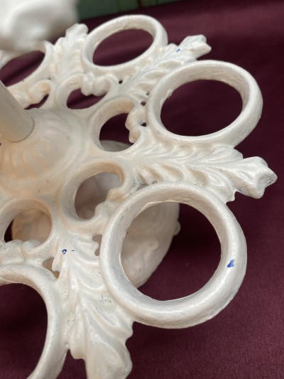 Brocante Eierstandaard Wit Afbeelding 4