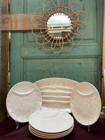 Ces Vintage Aspergeservies Schaal Met Borden