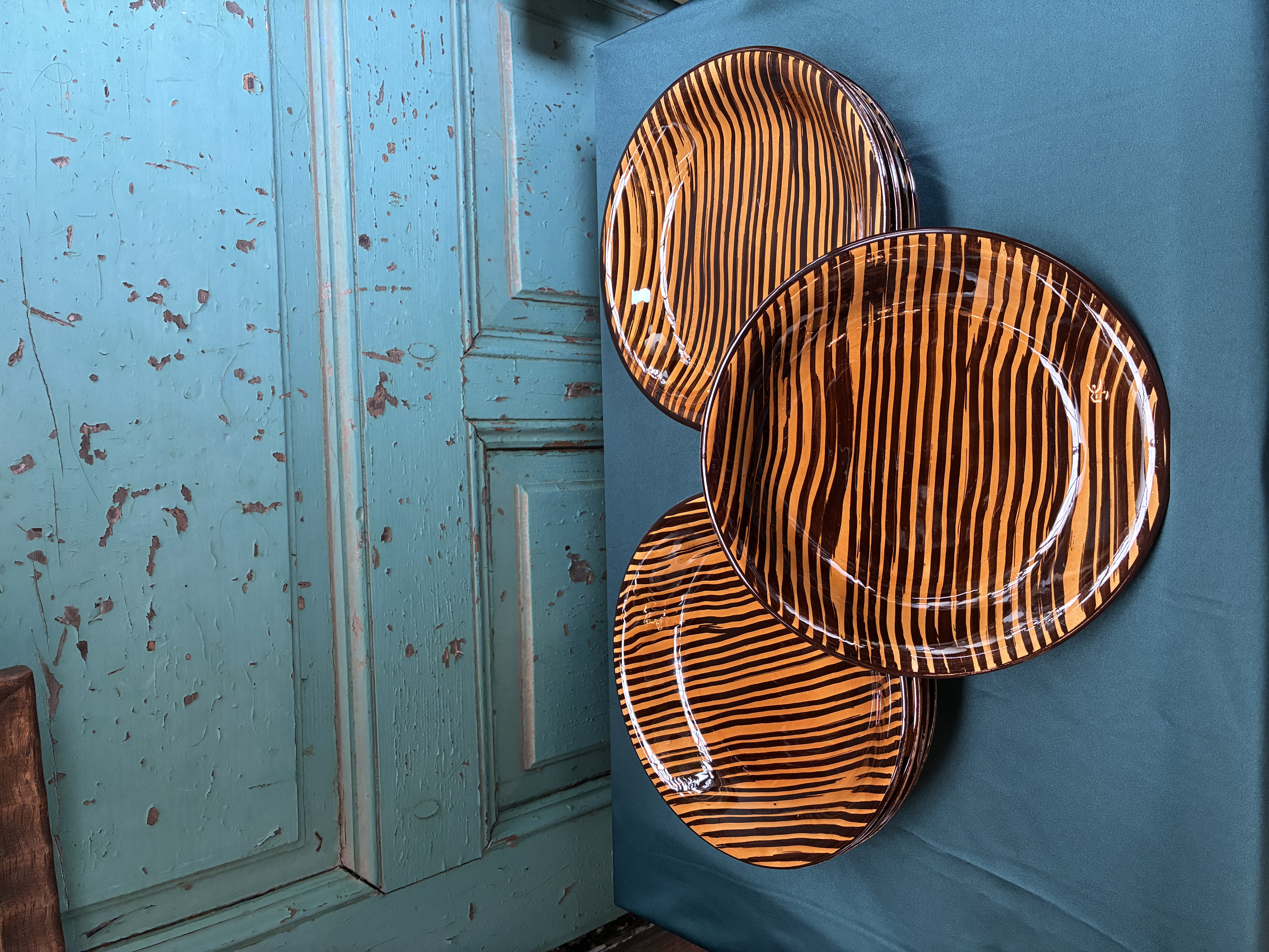 Set Sarreguemines Domino Franse diepe borden