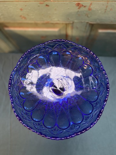 Franse Blauwe Compotier Of Serveerschaal Afbeelding 2