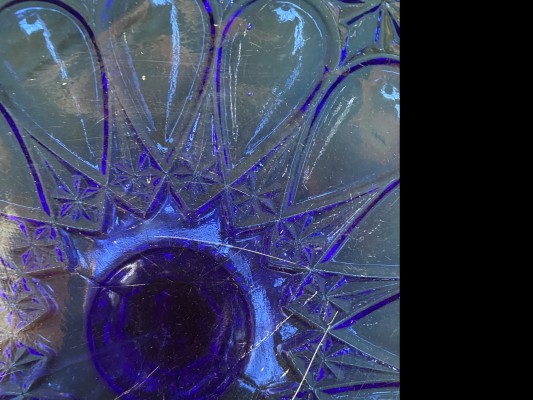 Franse Blauwe Compotier Of Serveerschaal Afbeelding 3