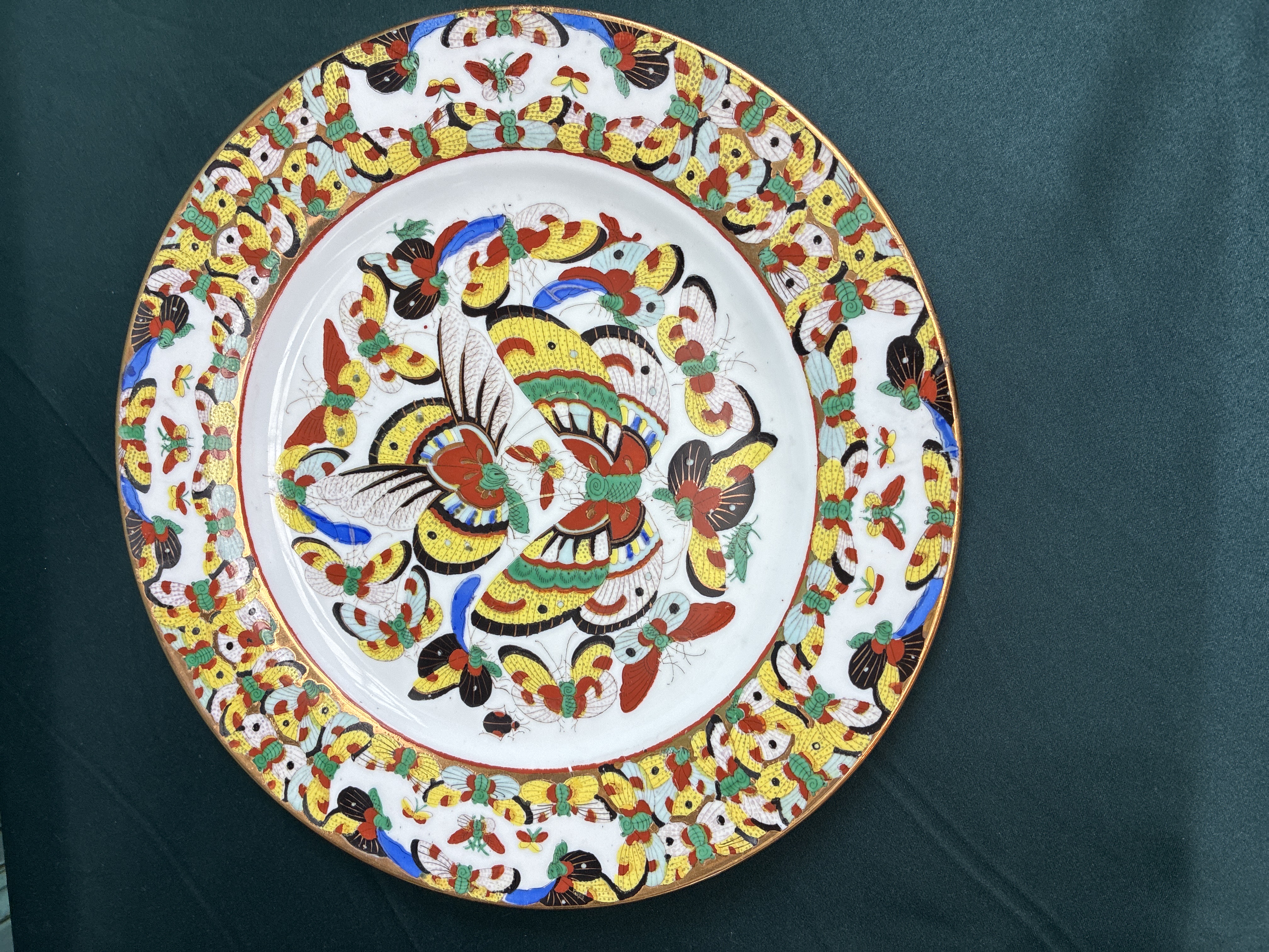 Chinees porselein bord 100 vlinders Bai Die