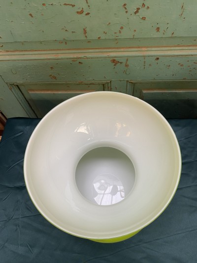 IKEA Anne Nilsson Diabolo Vaas Groen Opaline Glas Afbeelding 3
