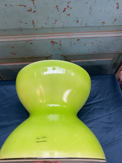 IKEA Anne Nilsson Diabolo Vaas Groen Opaline Glas Afbeelding 4