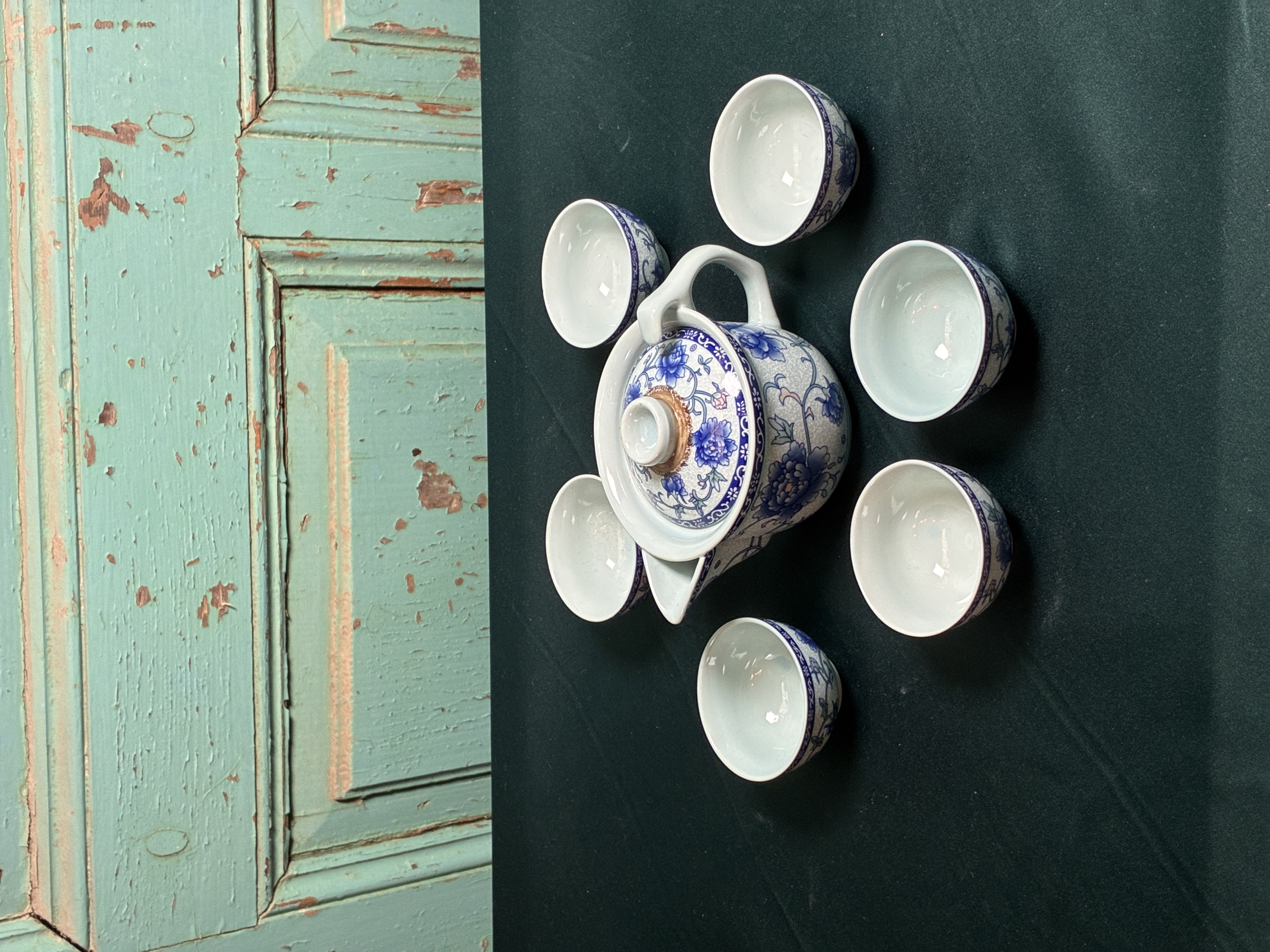 Vintage Chinees porseleinen theeservies