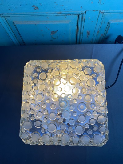 Vintage plafondlamp of wandlamp van bubbel of bellenglas