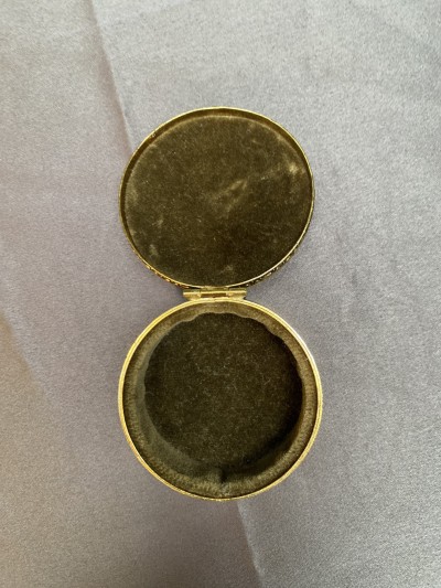 Messing Frans Juwelendoosje Met Indiaanse Print Afbeelding 2