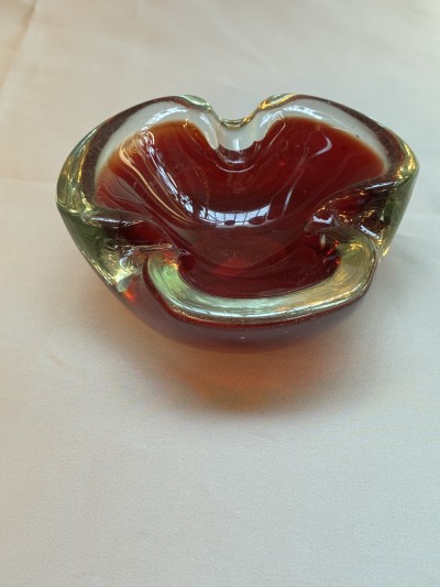 Murano Sommerso Mid-century Glazen Asbak