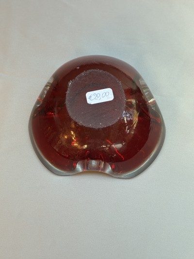 Murano Sommerso Mid-century Glazen Asbak Afbeelding 3