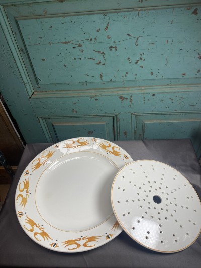 Longwy aspergeschaal met uitlekschaal Afbeelding 2