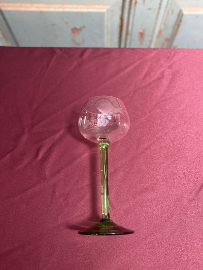 Set Elzas Wijnglazen Met Druivengravure Afbeelding 2