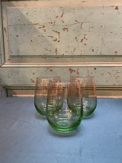 Set Van Vintage Groene Waterglazen Afbeelding 2