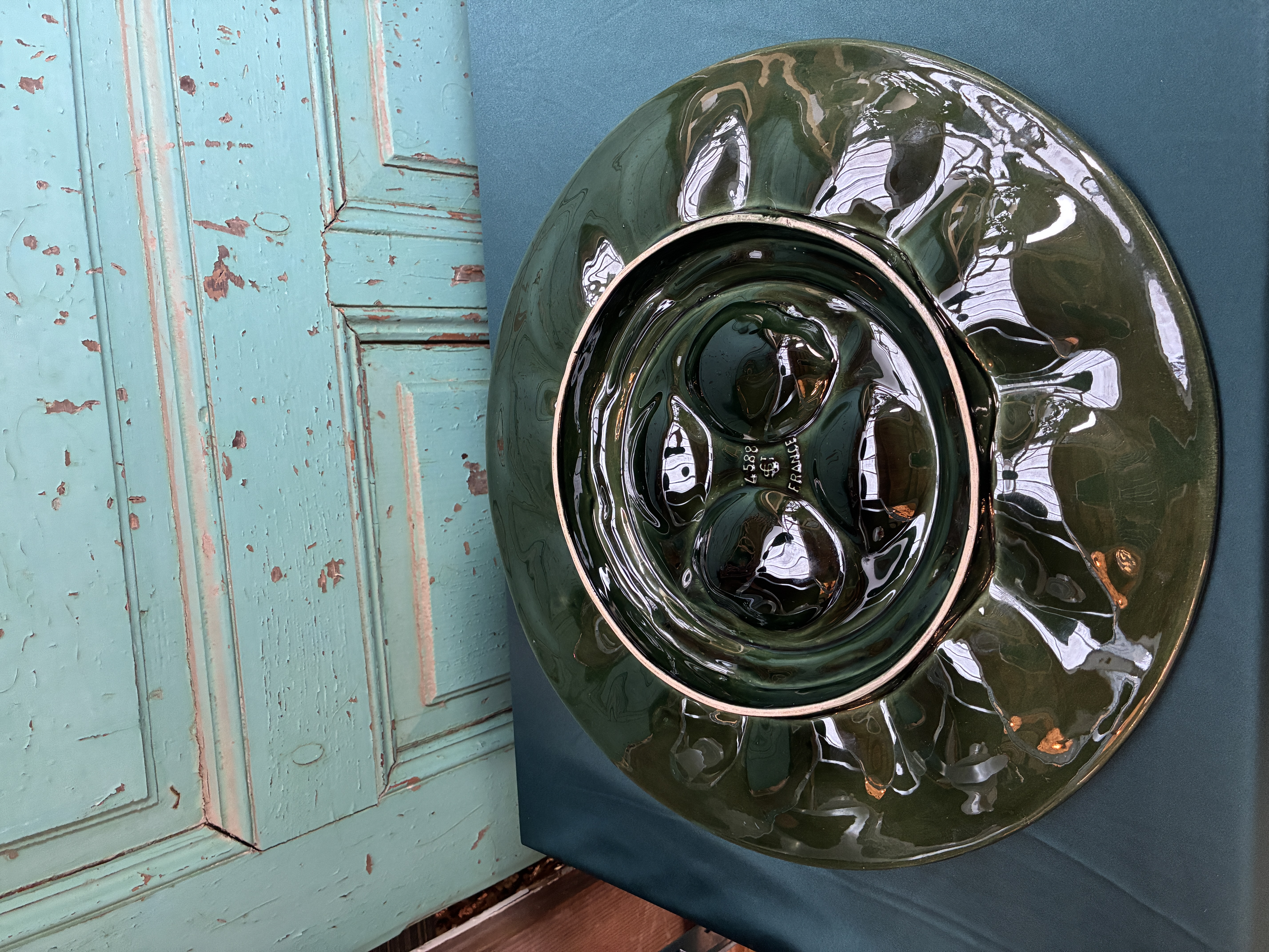 St Clement XL Barbotine Oesterschaal Afbeelding 3