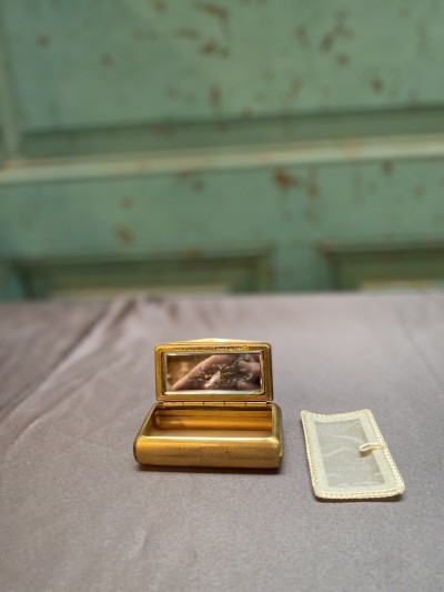 Verguld Frans Trouwringendoosje Marie Antoinette Afbeelding 4