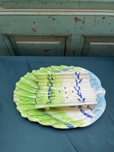 Villeroy Boch Majolica Aspergeschaal Met Uitlekschaal