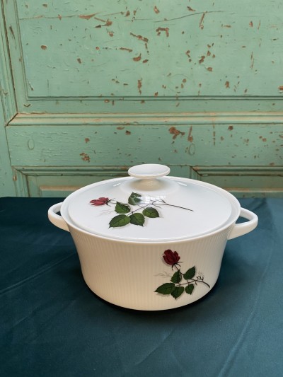 Vintage Dekschap Bavaria Winterling Marktleuthen Met Roos