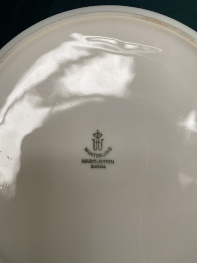 Vintage Dekschap Bavaria Winterling Marktleuthen Met Roos Afbeelding 3