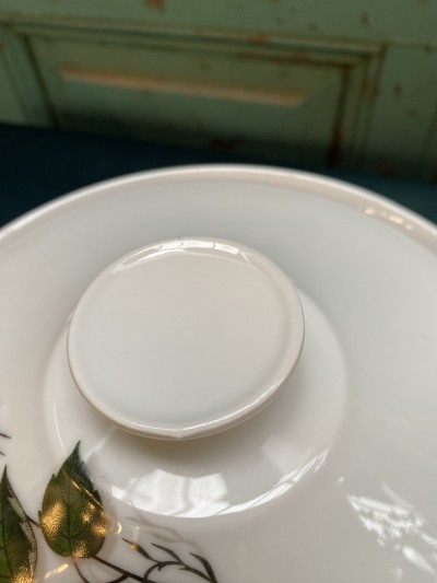 Vintage Dekschap Bavaria Winterling Marktleuthen Met Roos Afbeelding 4